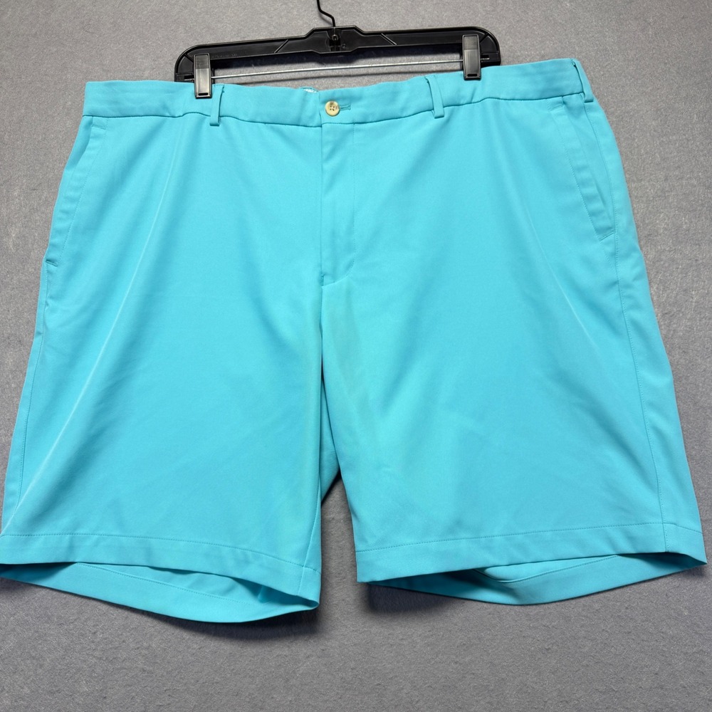 Peter Millar‎ Mens Performance Golf Shorts Turquoise Blue Size 44 Stretch Summer